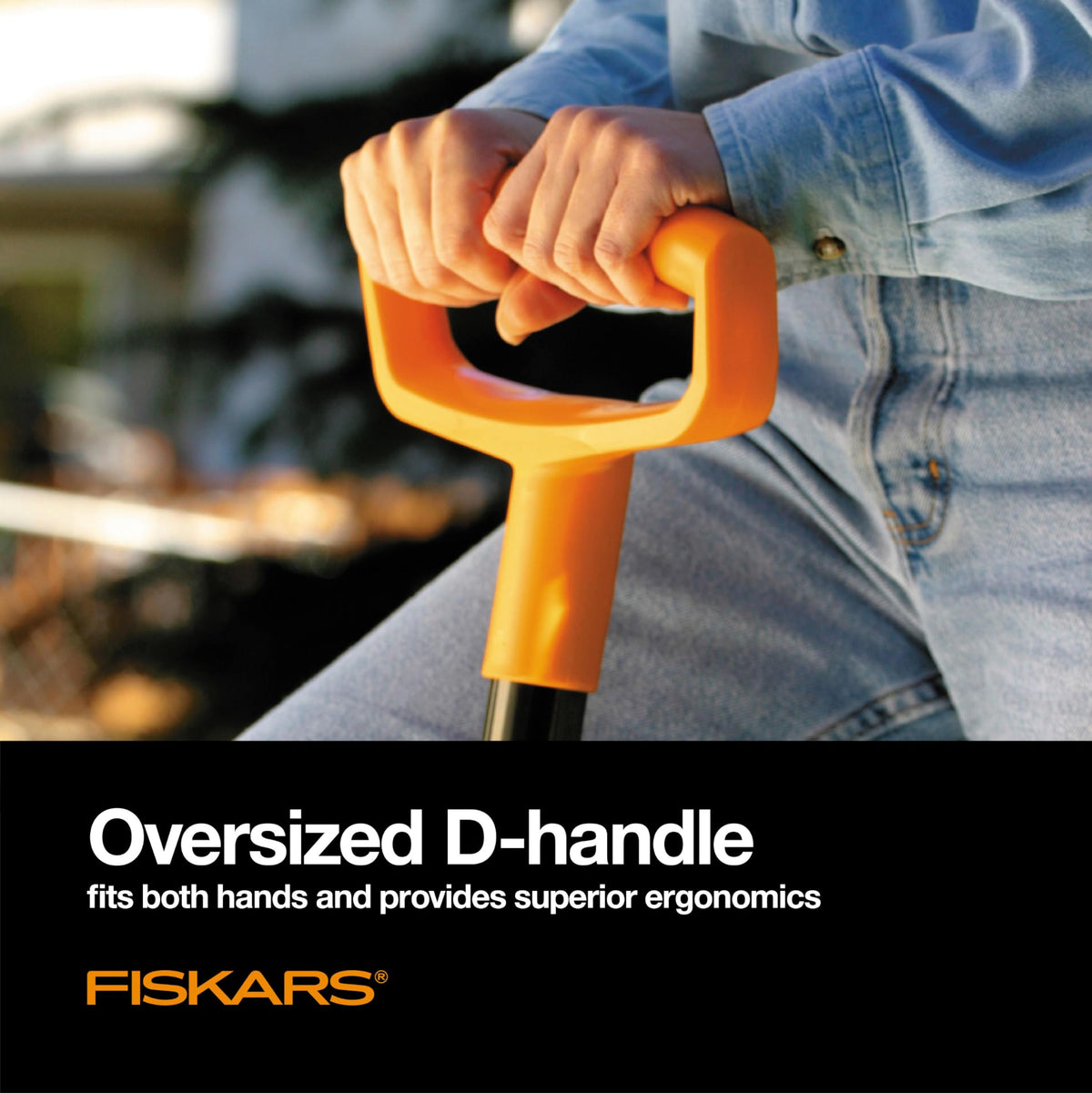 All‑steel head stays sharp for long-lasting digging through turf.