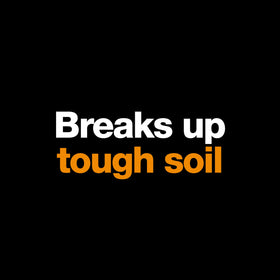 Fiskars rust-resistant steel head resists wear in the garden.