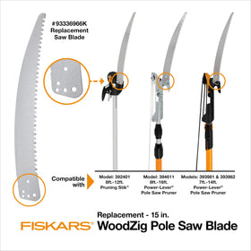 Compatibility with Fiskars tree pruner models 9300, 9261 and TP45.