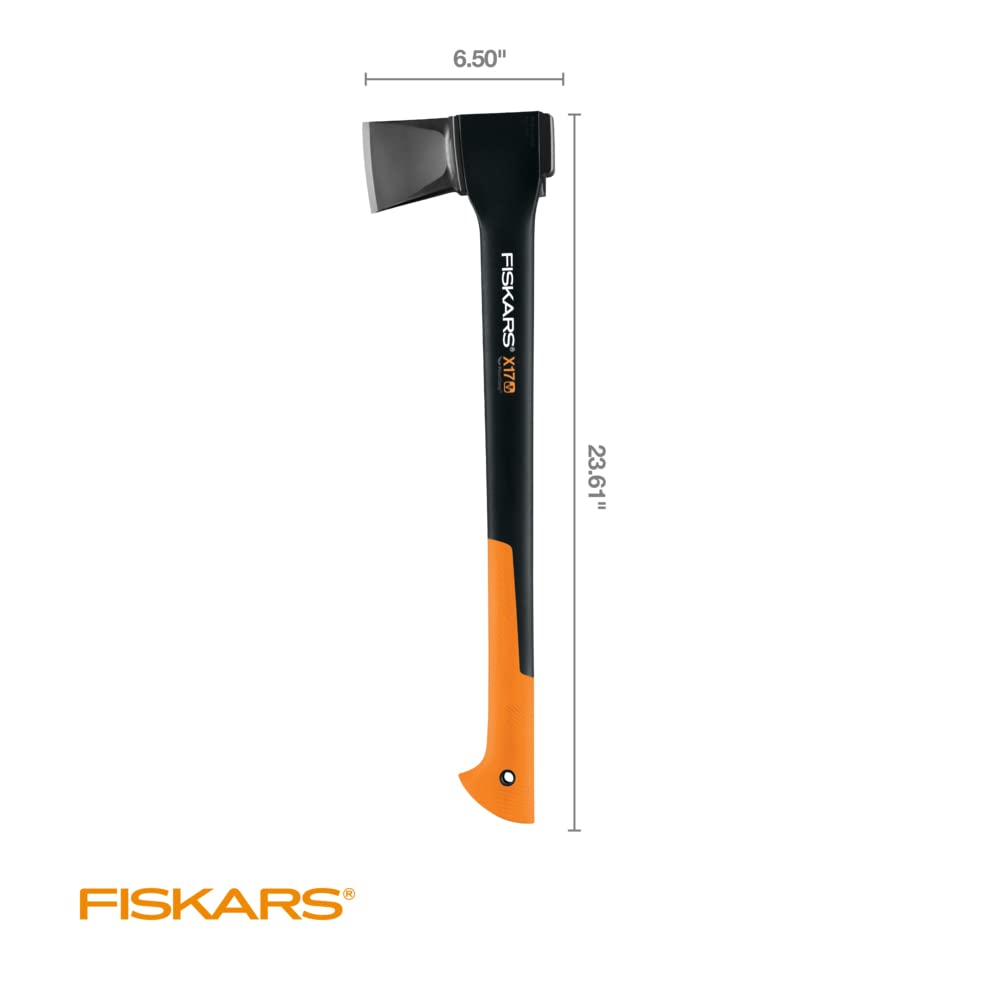 Fiskars X11 head with FiberComp handle delivers durable, weather-resistant performance.