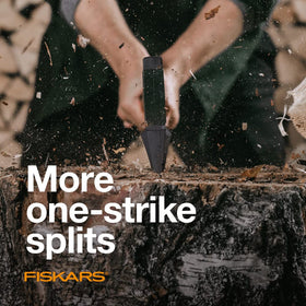 Fiskars X11 integrated head design prevents loosening during tough wood cutting.