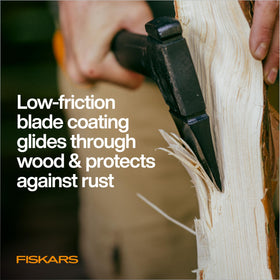 Fiskars X14 sheath included protecting blade during transport.