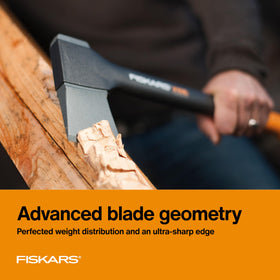 Fiskars X15 insert-molded design secures blade to handle