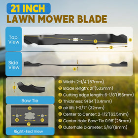 Fismiuta 21-inch blade with side discharge design ensures even debris flow