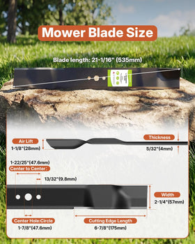 Circle center hole mounting for secure, vibration-free mowing with Fismiuta blade.
