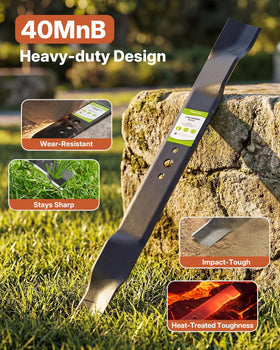 Fismiuta hardened steel edge offers durable, sharp cuts for weekend lawn care.
