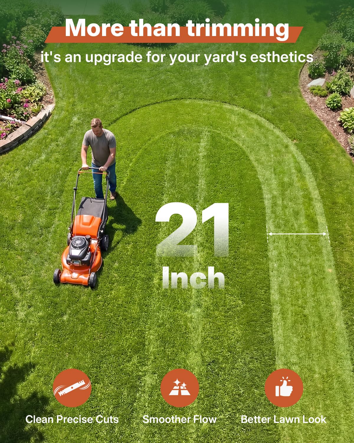 Fismiuta ready-to-install mulching blade for fast mower setup.