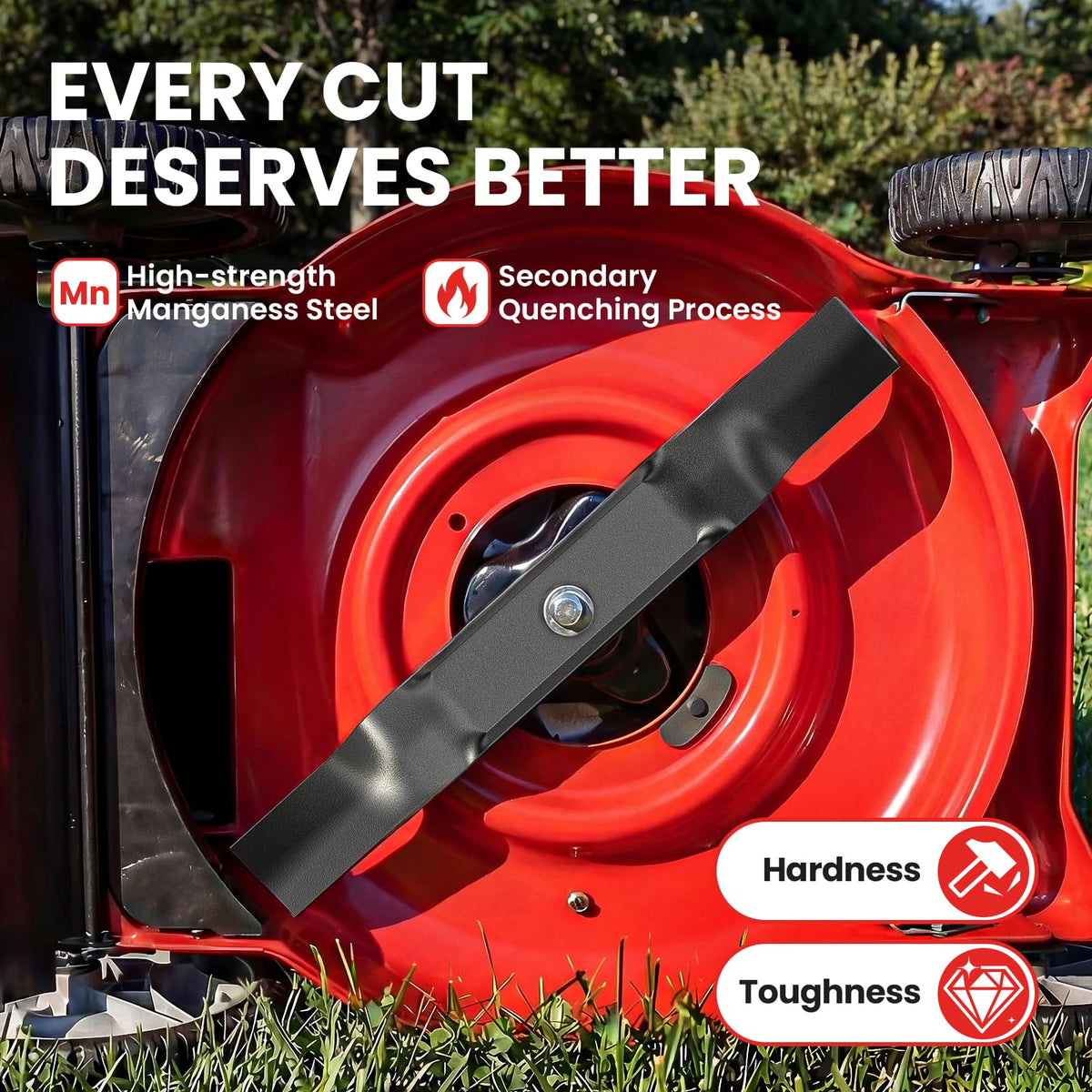 Craftsman 22-inch deck compatibility shown with Fismiuta blade