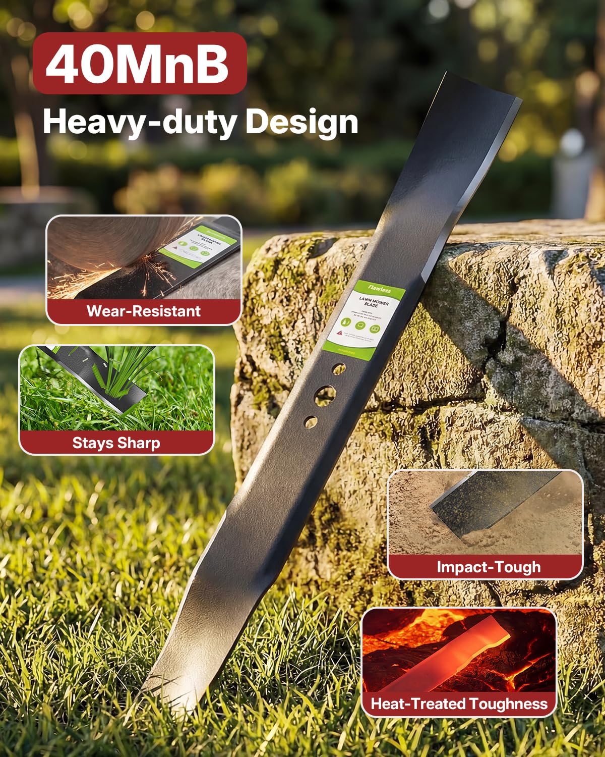 Fismiuta 531300765 21-inch blade fits standard Craftsman/Husqvarna decks