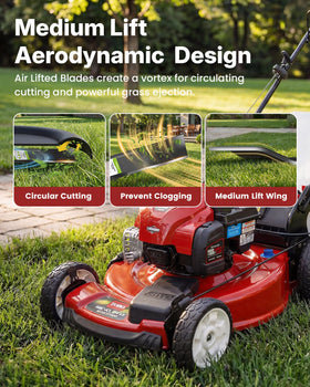 Fismiuta 532159267 airflow-optimized blade improves grass pickup
