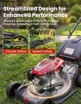 Fismiuta easy-install and balanced blades reduce vibration during mowing.