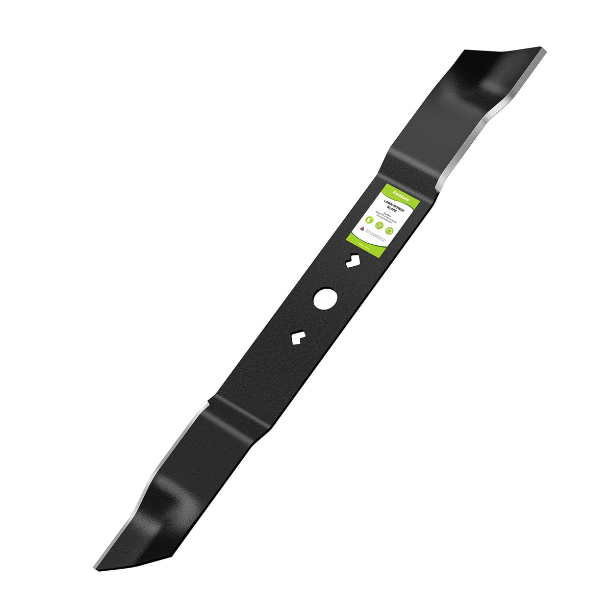 Fismiuta Greenworks 21in blade side view shows fitment and clean cutting potential