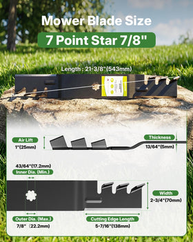 4-in-1 blade enables mulching, side discharge, rear discharge, and bagging