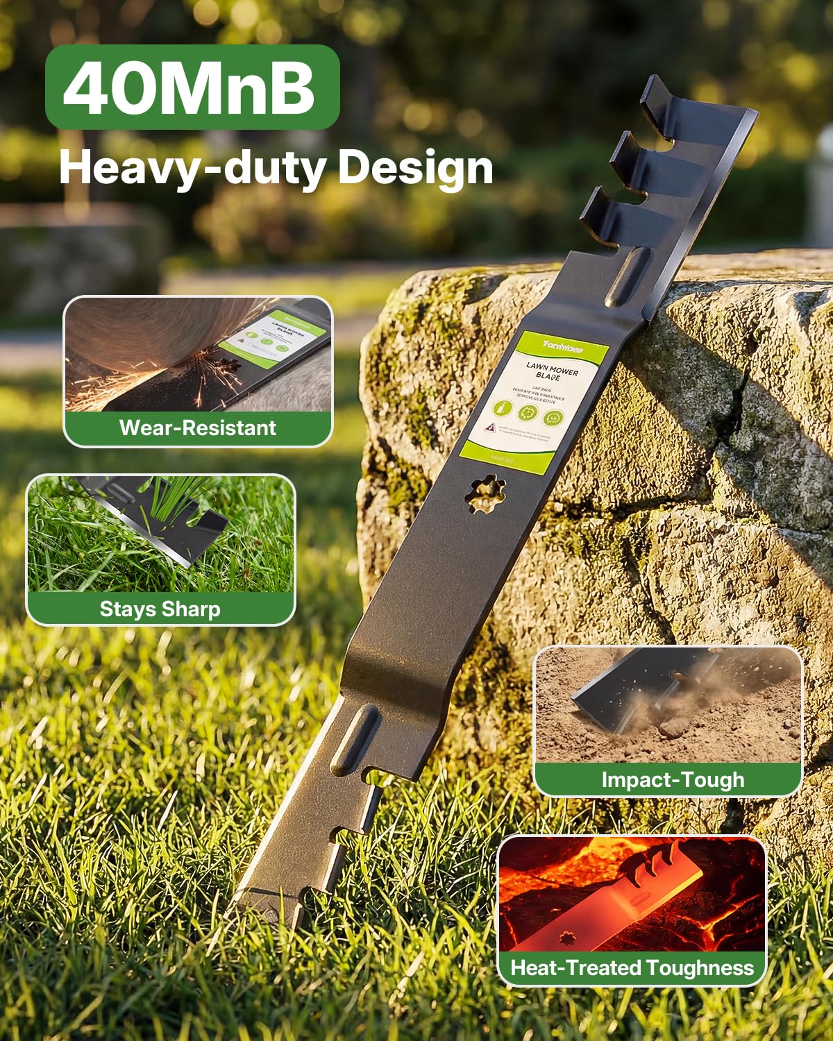 Compatibility with John Deere 42-inch decks offers versatile replacement option