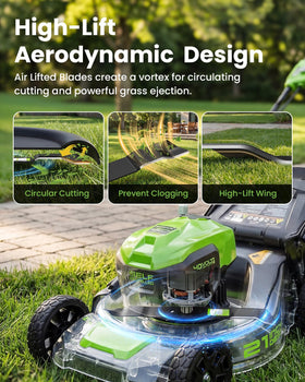 Fismiuta high-lift suction supports upright grass and fuller bag fill