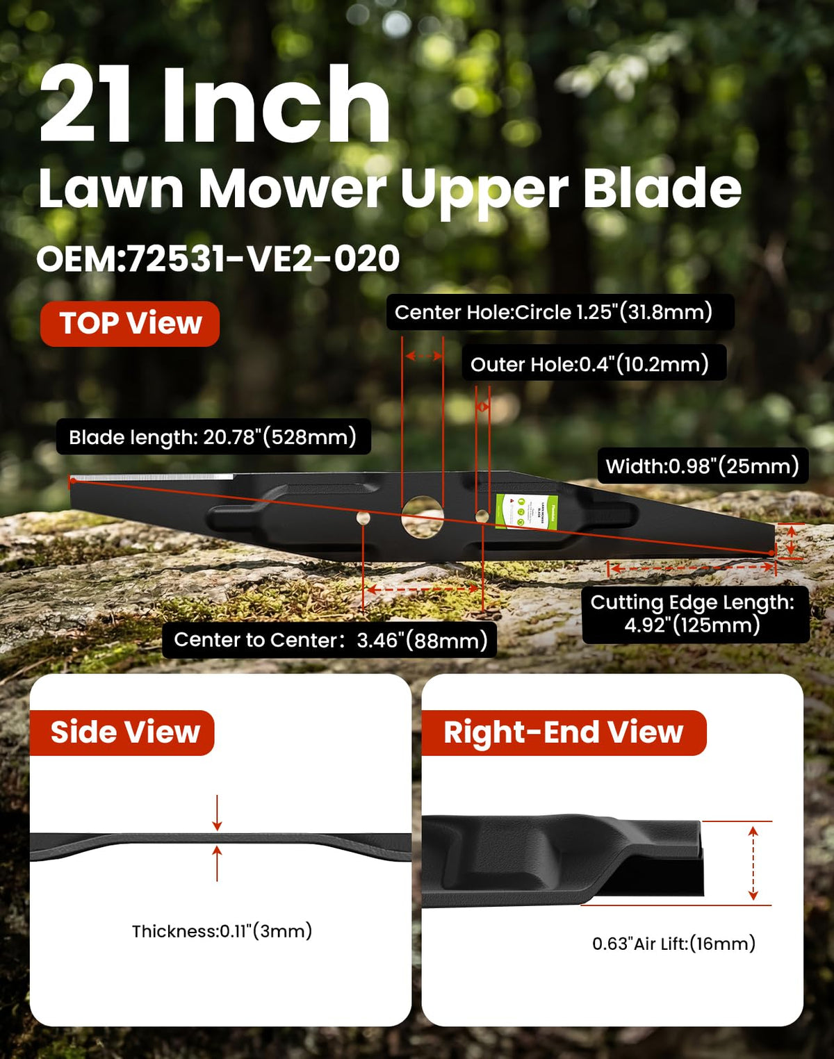 Fismiuta mulching-optimized blades return nutrients to soil for healthier lawns.