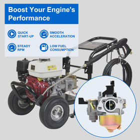 FitBest air filter element included for cleaner air and extended carburetor life.