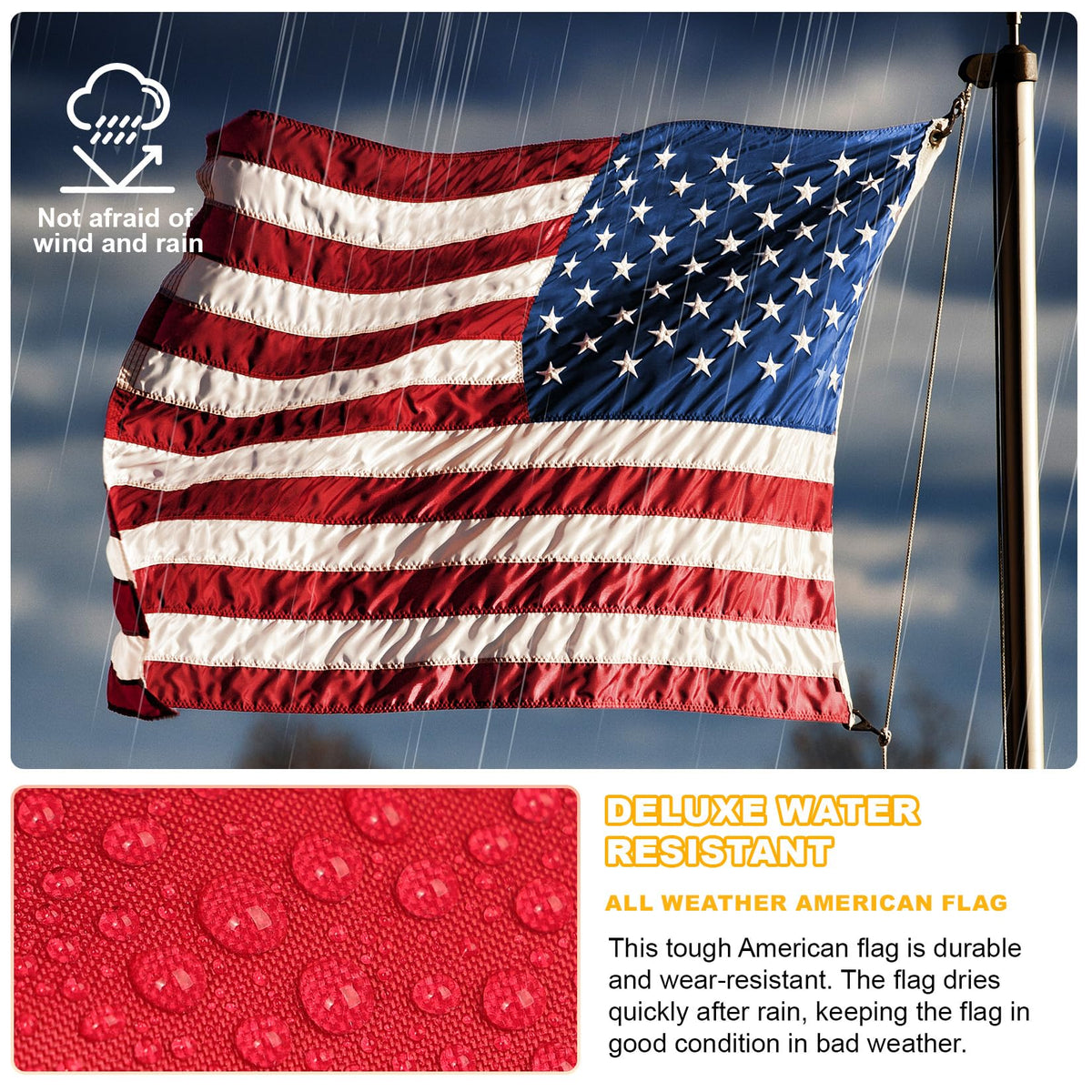 FITEAN 5x8 flag shown outdoors for wide view.