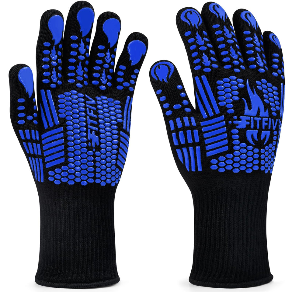 FITFIV BBQ Gloves show extreme heat resistance for grilling up to high temperatures