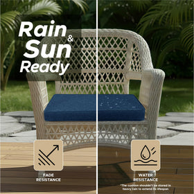 Fitfree chair cushion with non-slip bottom secure on outdoor furniture