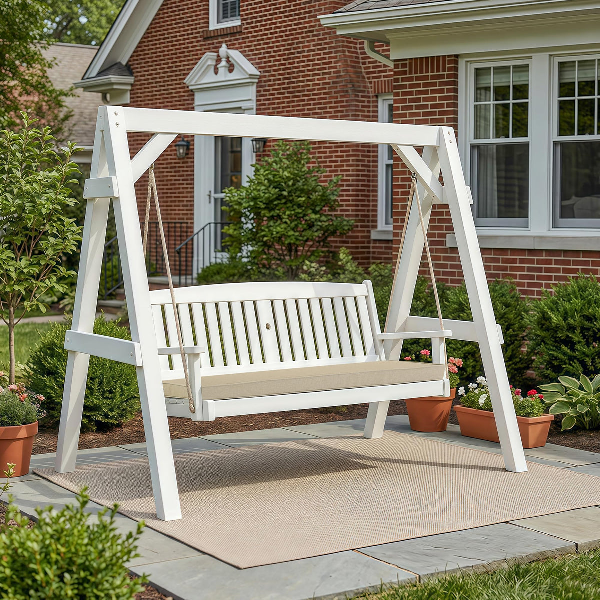 Fitfree outdoor bench cushion fade-resistant stays vibrant in sun exposure
