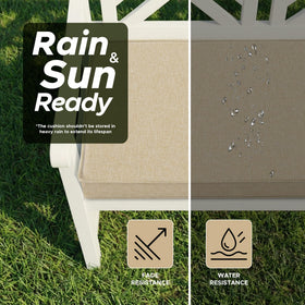 Fitfree outdoor bench cushion no-sag foam holds shape during use