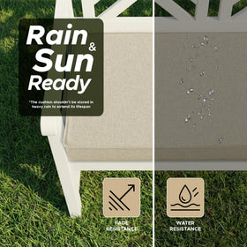 Fitfree cushion with non-slip bottom stays secure on metal or wooden furniture