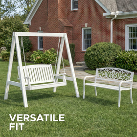 Fitfree outdoor bench cushion natural color enhances any patio seating setup