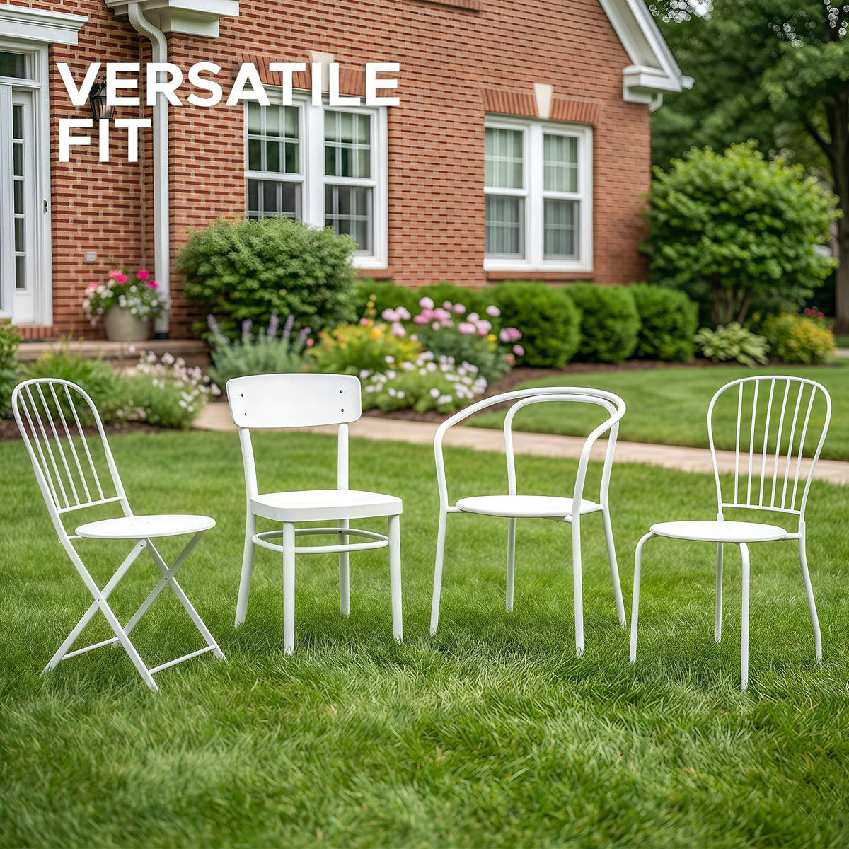 Fitfree two cushions on patio set enhances outdoor seating