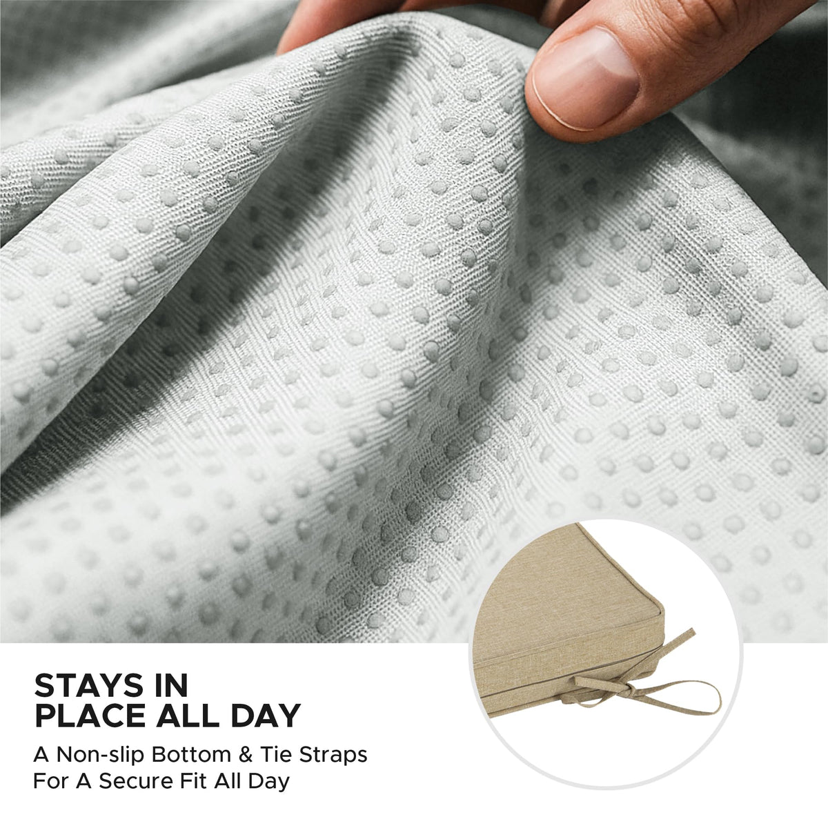Fitfree cushion demonstrates universal fit on multiple chair styles