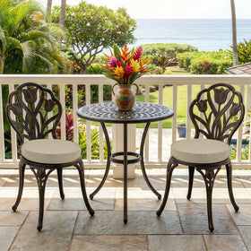 Fitfree round chair cushion natural 15-inch water-resistant fabric demonstrates easy cleaning