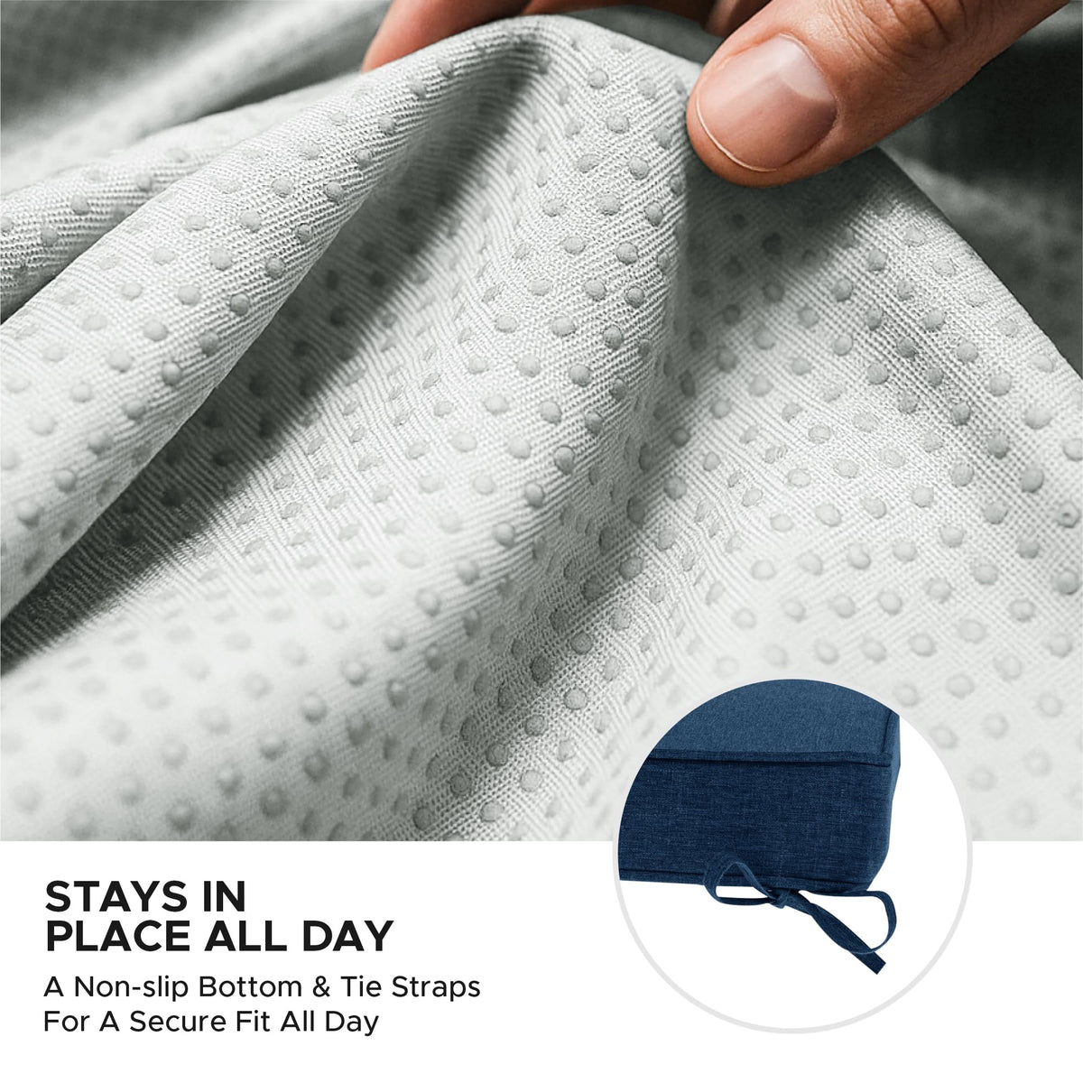 Fitfree removable cover with hidden zipper is easy to wash and maintain.