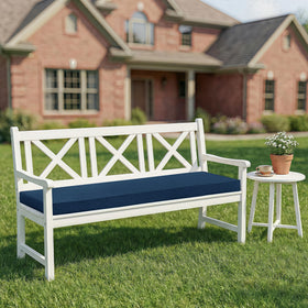 Fitfree water-resistant bench cushion for porch, suitable for light rain and spills.
