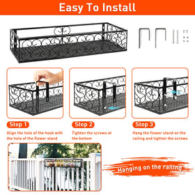 Fitlyiee black metal plant stand enhances home and garden aesthetics.