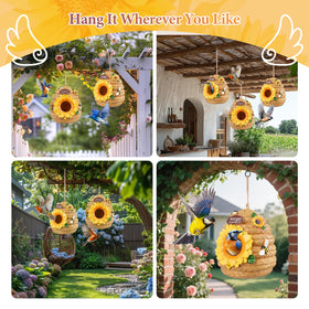 Fitraho bird house entrance hole 1.57 inches suits small birds.
