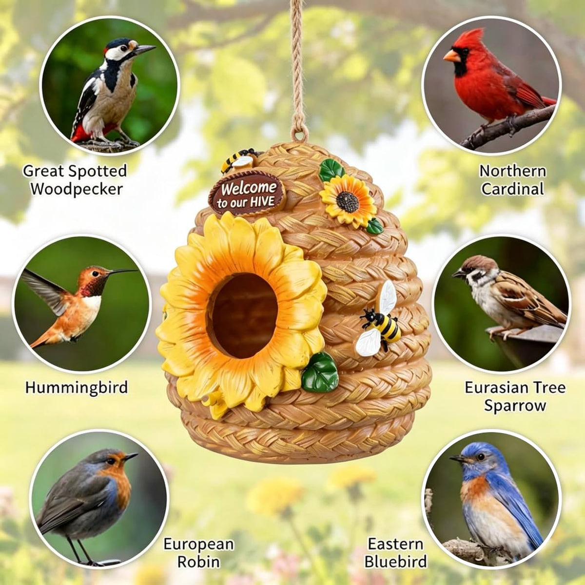 Fitraho bird house removable bottom plug simplifies cleaning.