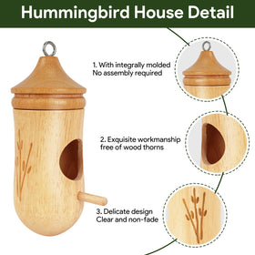 Fitraho hummingbird house outdoor compact design fits small yards.