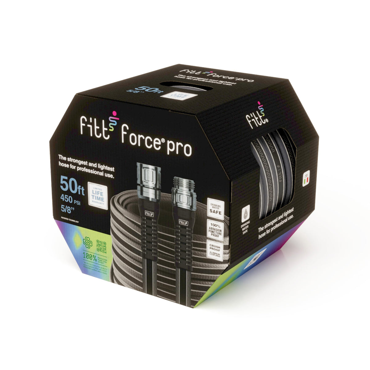 FITT Force Pro hose flexing in cold weather, highlighting cold-temperature flexibility.