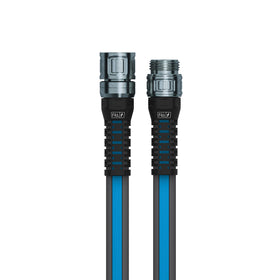 FITT Force Pro water hose flat design stretched for space-saving storage and maneuverable handling.