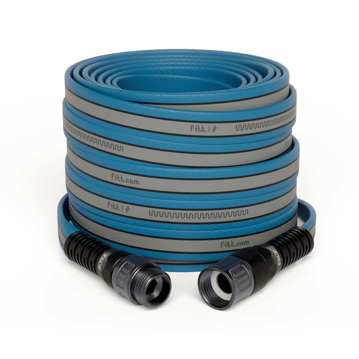 FITT HiFlo flat hose coiled for easy storage and quick setup