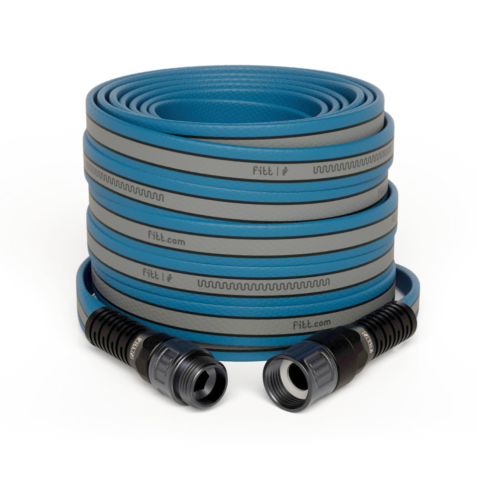 FITT HiFlo flat hose coiled for easy storage and quick setup