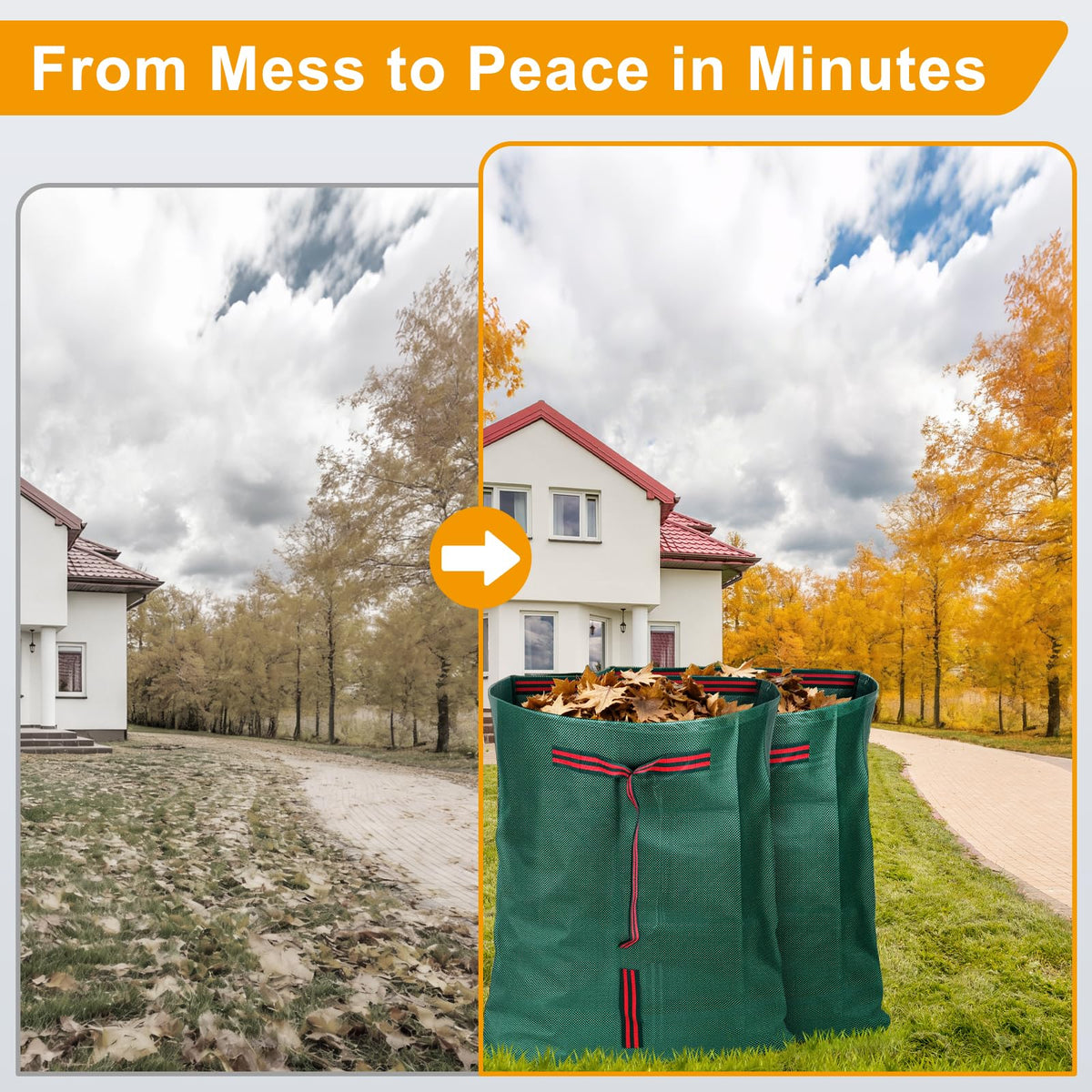 Fiudiry 2-pack provides ready-to-use yard waste bags