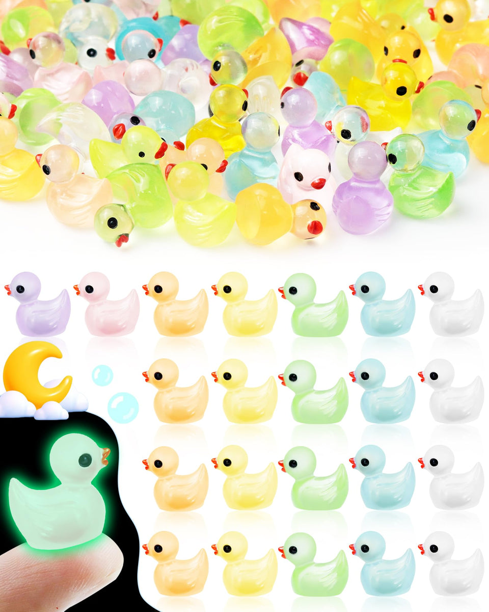 FIVEIZERO glow ducks bulk set for party favors and crafts.