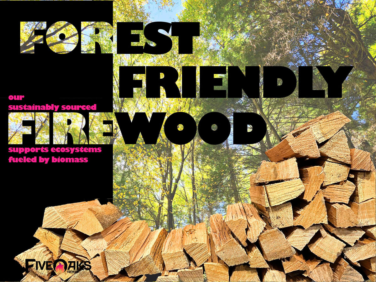 FiveOaks Oak Mini Split in use for cooking and smoky flavor