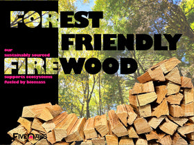 FiveOaks Oak Mini Split in use for cooking and smoky flavor