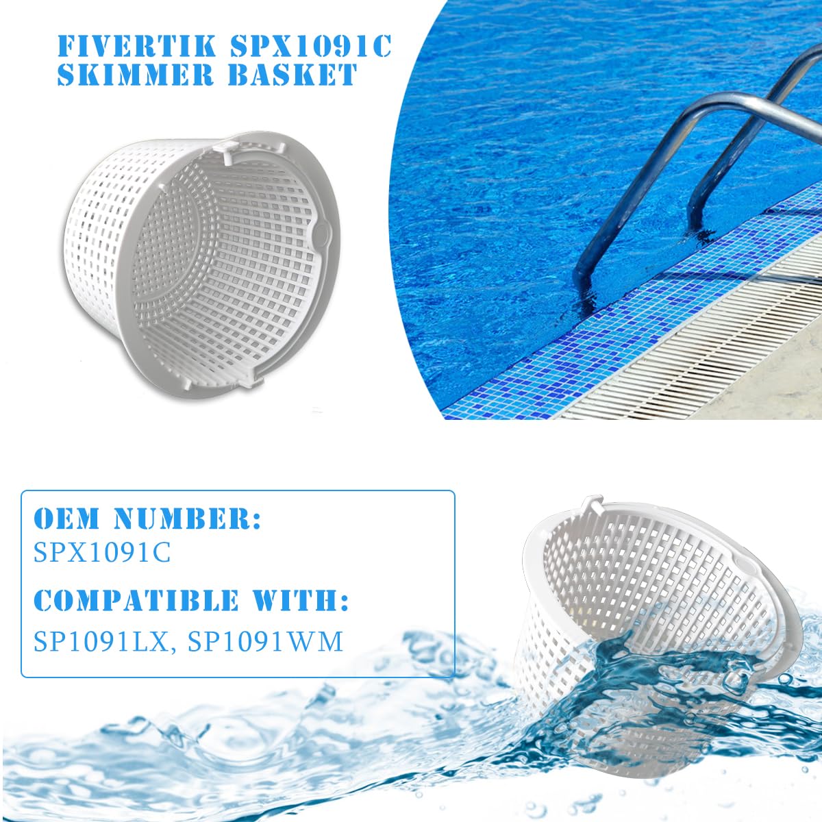 Fivertik SPX1091C ready-to-use replacement basket in packaging.