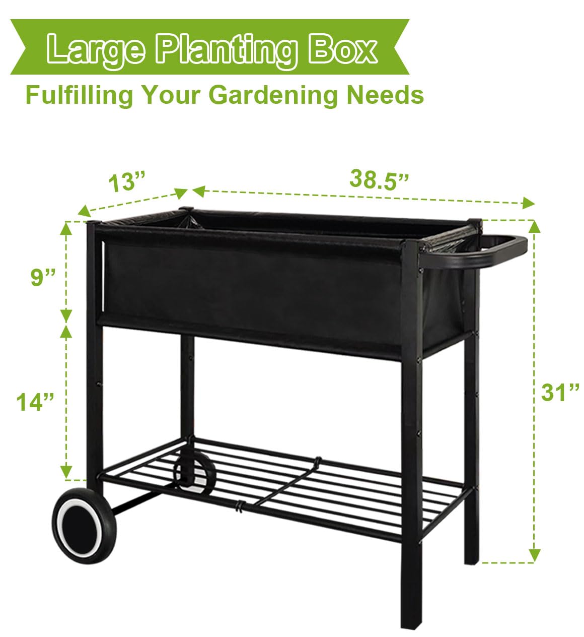 Fiwithy square-tube frame delivers sturdy support for heavier plants.