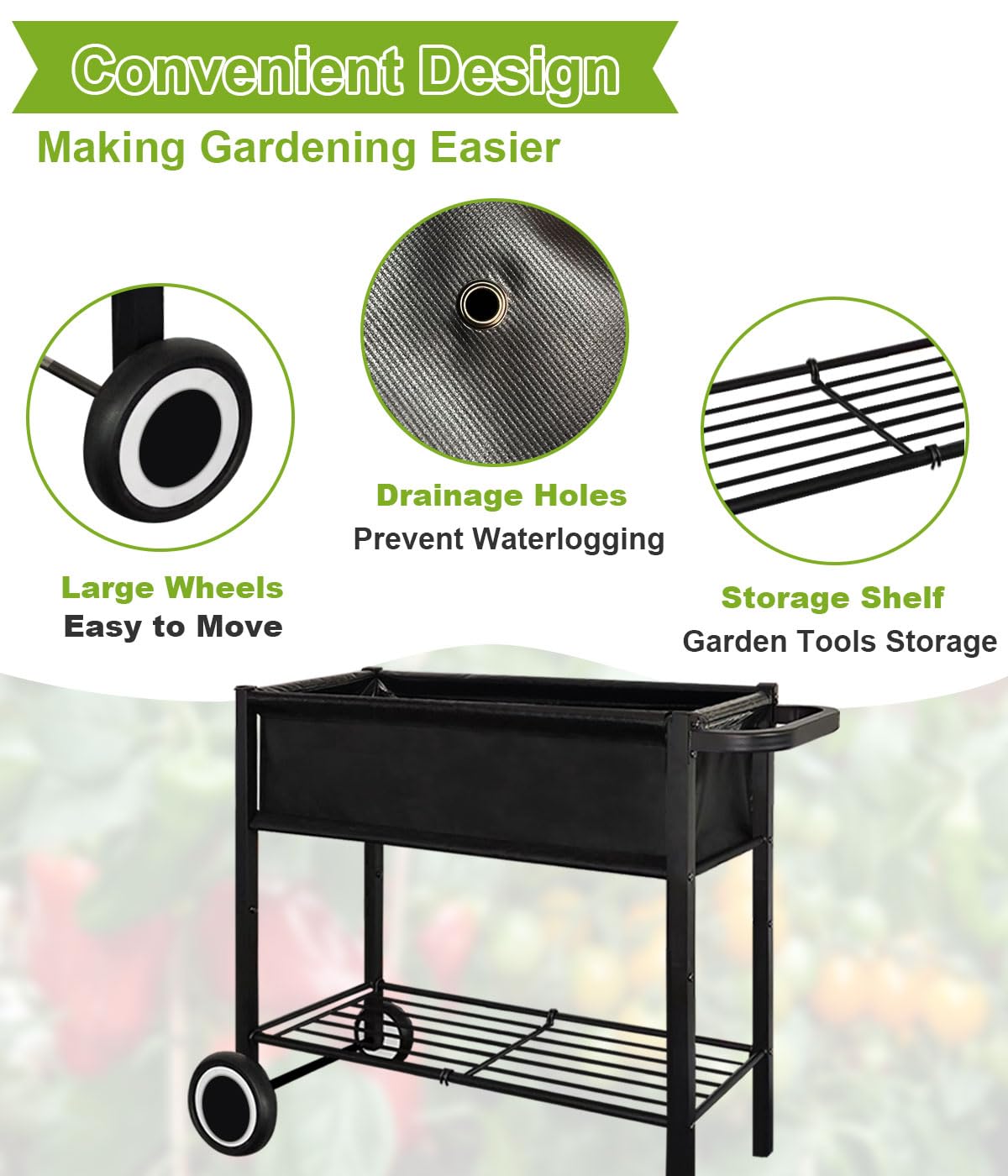 Fiwithy three drainage holes keep soil fresh and prevent waterlogging.