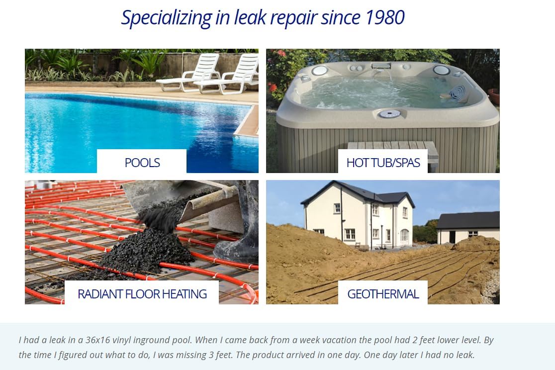 Fix-A-Leak circulation method used during pool treatment