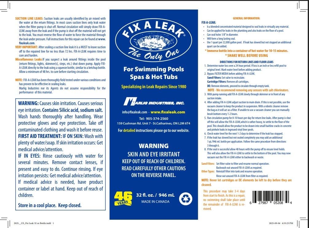 Fix-A-Leak seal action seals holes up to one-eighth inch